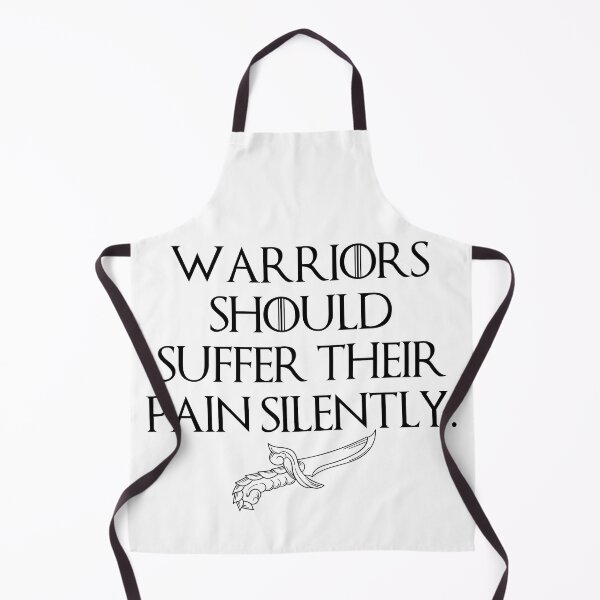 Item preview, Warriors should suffer their pain silently.  designed and sold by StoicQuotes.