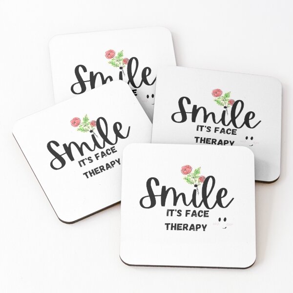 Item preview, Smile it's face therapy. Smile positive quote designed and sold by Fandom Universe.