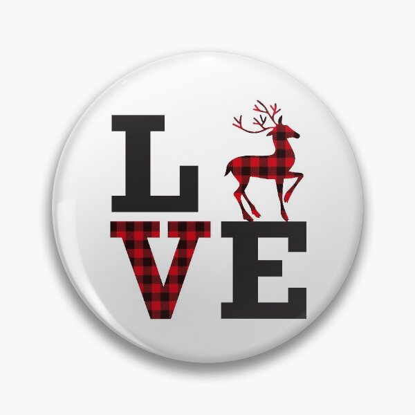 Artikelvorschau, Christmas Love Rentier Red Buffalo Plaid entworfen und verkauft von SpringMoonPress.