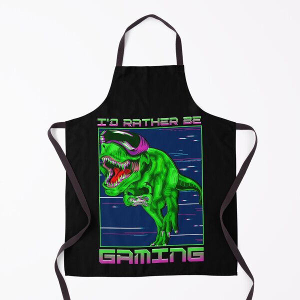 Item preview, I'd rather be gaming Dinosaur  designed and sold by Click-Like.