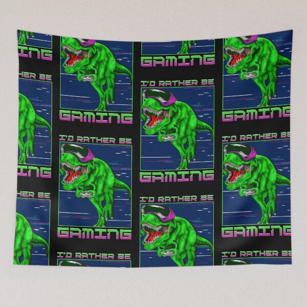 Item preview, I'd rather be gaming Dinosaur  designed and sold by Click-Like.