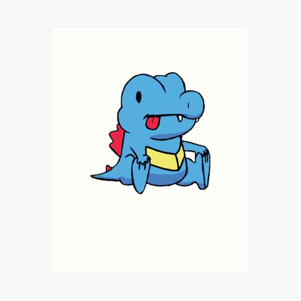 Totodile Art Prints For Sale Redbubble