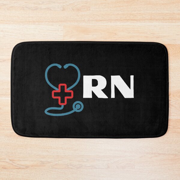 Item preview, RN Registered Nurse with stethoscope (white text)- RN Registered Nurse designed and sold by CaitU.