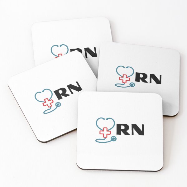 Item preview, RN Registered Nurse with stethoscope (black text)- RN Registered Nurse designed and sold by CaitU.