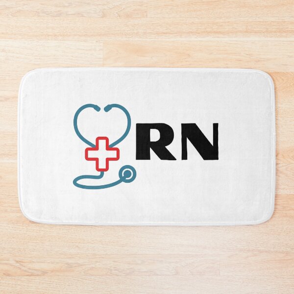 Item preview, RN Registered Nurse with stethoscope (black text)- RN Registered Nurse designed and sold by CaitU.