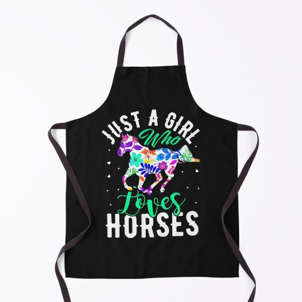 Item preview, Just A Girl Who Loves Horses Colourful Flowers designed and sold by FastTrackPhotog.
