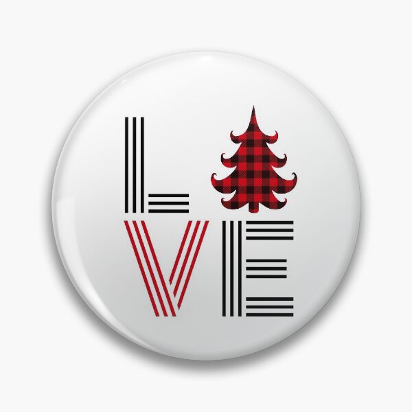 Artikelvorschau, Liebe Weihnachtsbaum Rot Buffalo Plaid Muster entworfen und verkauft von SpringMoonPress.