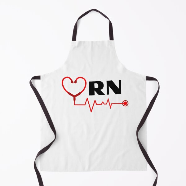 Item preview, RN Registered Nurse with stethoscope heartbeat (black text)- RN Registered Nurse designed and sold by CaitU.