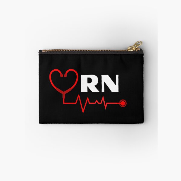 Item preview, RN Registered Nurse with stethoscope heartbeat (white text)- RN Registered Nurse designed and sold by CaitU.