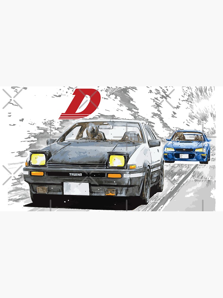 Initial D (Manga) - Takumi Fujiwara & AE86 Double Wall Water Bottle