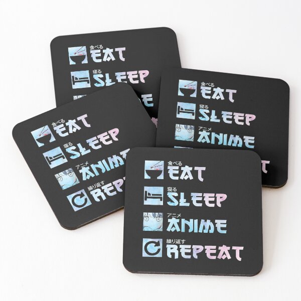 Item preview, Eat Sleep Anime Repeat Funny - Anime Manga watercolor Effect designed and sold by Vignette2323.