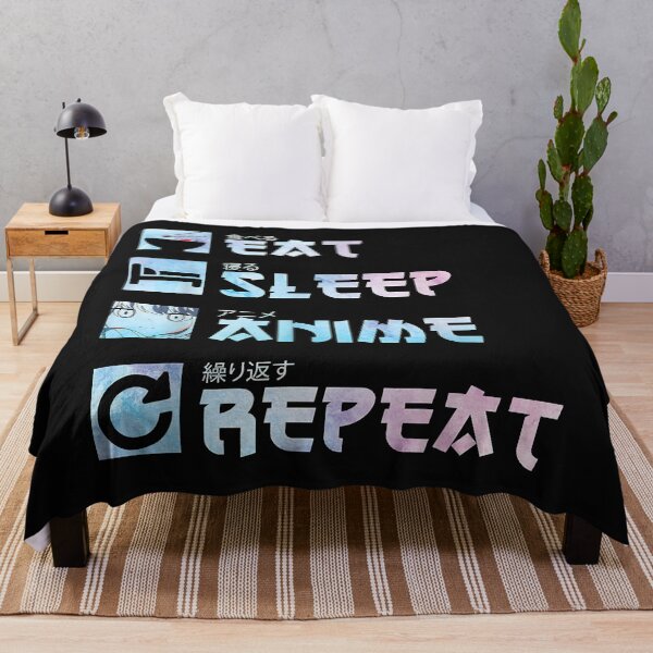 Item preview, Eat Sleep Anime Repeat Funny - Anime Manga watercolor Effect designed and sold by Vignette2323.