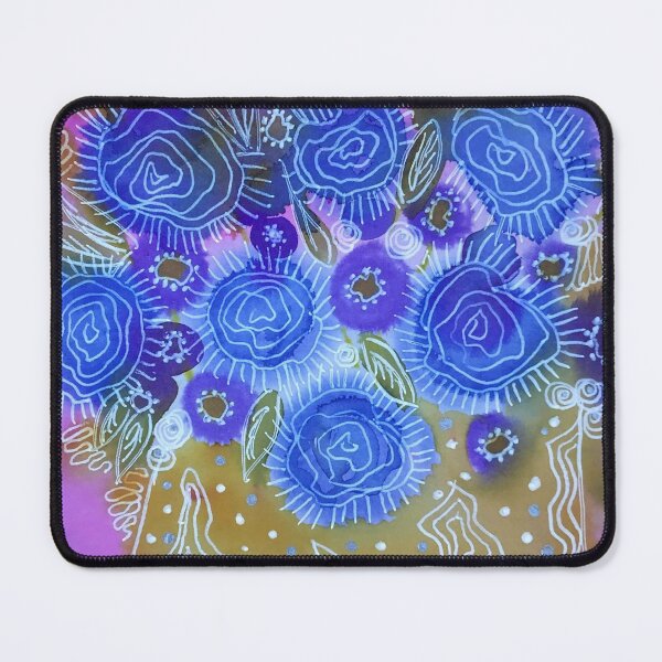 Item preview, Blue Whimsical Floral designed and sold by batikandesigns.