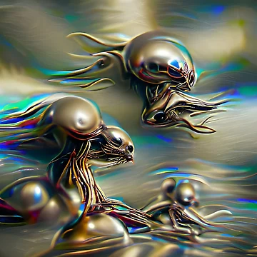 Artwork thumbnail, Metallic Aliens by PyroPython