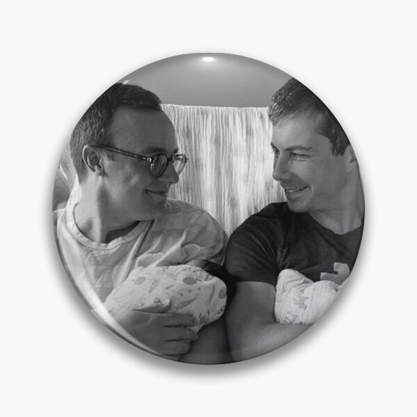 Item preview, Pete Buttigieg and Chasten Glezman Buttigieg with the Buttitwins Photo designed and sold by GrellenDraws.