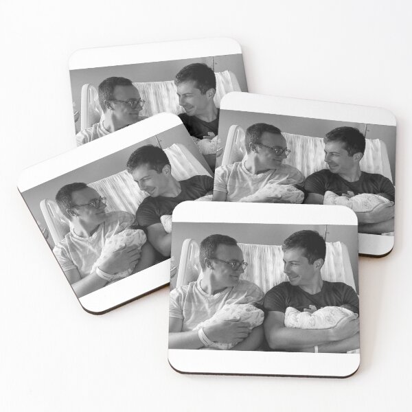 Item preview, Pete Buttigieg and Chasten Glezman Buttigieg with the Buttitwins Photo designed and sold by GrellenDraws.
