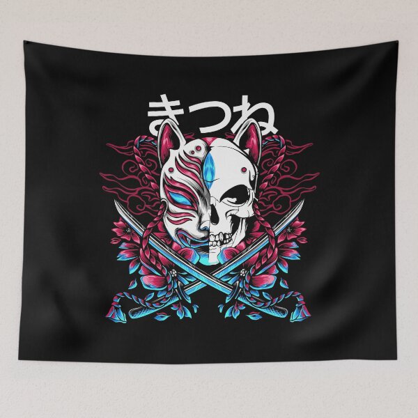 Item preview, Japanese Kitsune Fox Kitsunetsuki Oni Mask Swords designed and sold by TheAplus.
