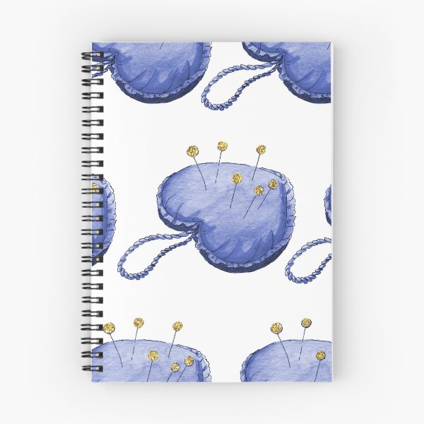 Item preview, Navy and Gold Watercolor Heart Pincushion designed and sold by NataBold.
