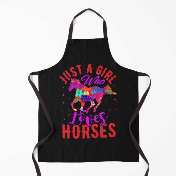Item preview, Just A Girl Who Loves Horses Colourful Flowers designed and sold by FastTrackPhotog.