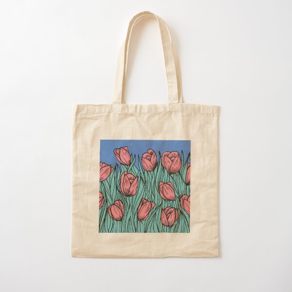 Tulip Flower Tote Bag  Floral Tote Bag  Farmhouse for the Soul