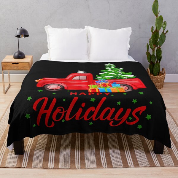 Item preview, Happy Holidays Red Antique Truck designed and sold by Vignette2323.