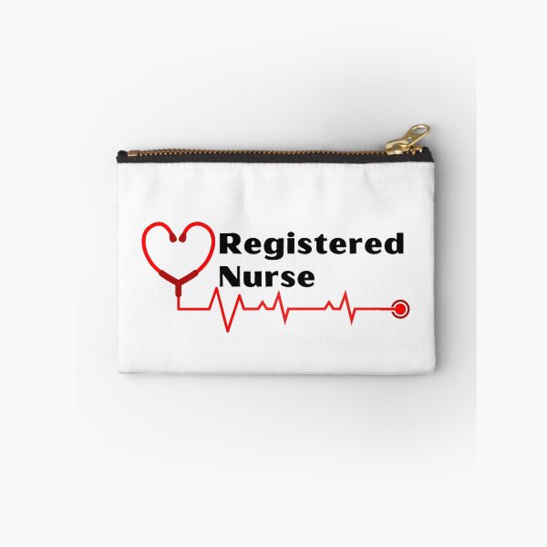 Item preview, Registered Nurse with stethoscope heartbeat (white text)- RN Registered Nurse designed and sold by CaitU.
