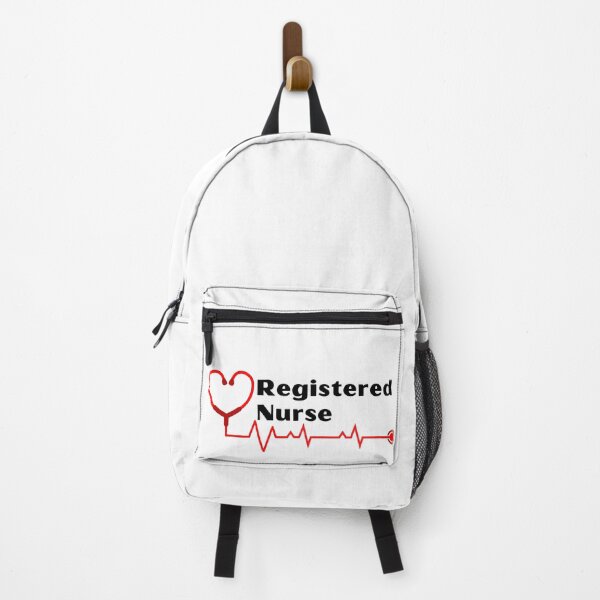 Item preview, Registered Nurse with stethoscope heartbeat (white text)- RN Registered Nurse designed and sold by CaitU.