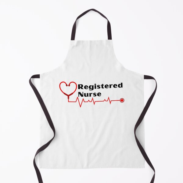 Item preview, Registered Nurse with stethoscope heartbeat (white text)- RN Registered Nurse designed and sold by CaitU.