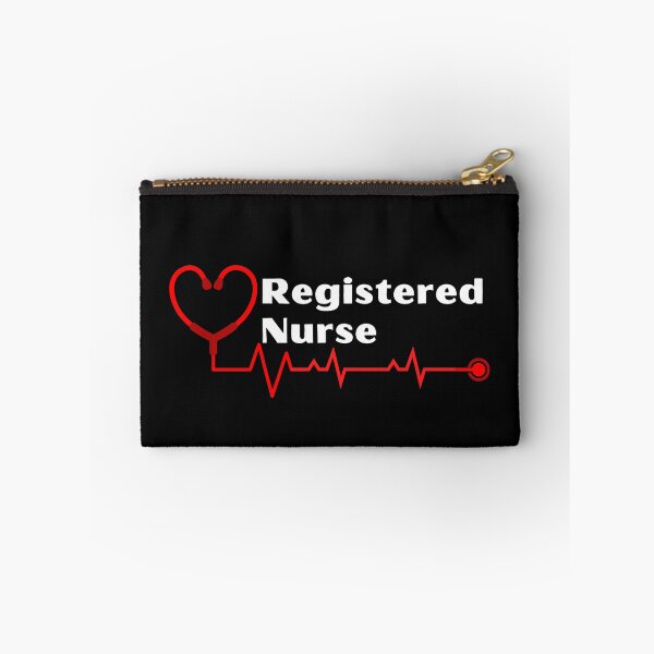 Item preview, Registered Nurse with stethoscope heartbeat (white text)- RN Registered Nurse designed and sold by CaitU.