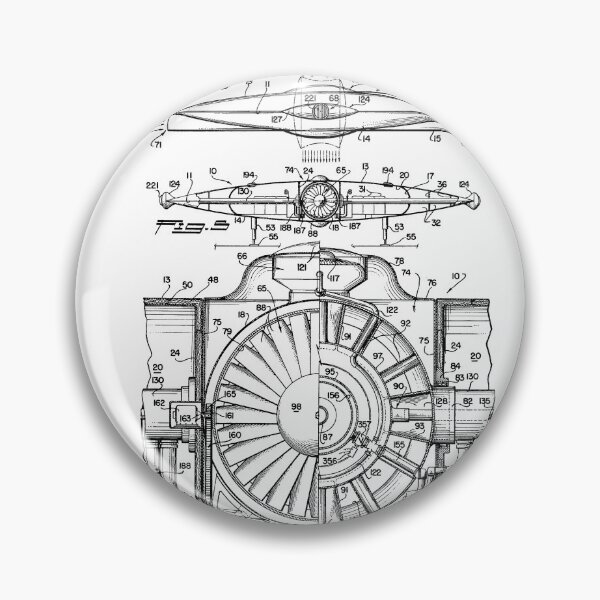 Item preview, US Airforce (Flying Saucer) VTOL Aircraft Vintage Patent 1963 designed and sold by LadyMay Vintage.