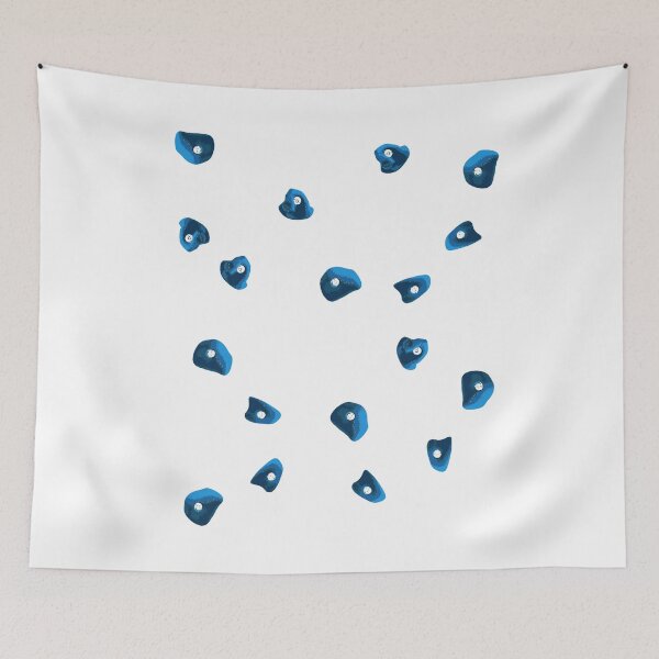 Item preview, Blue boulder handles sloper bouldering motif designed and sold by DerNerd.