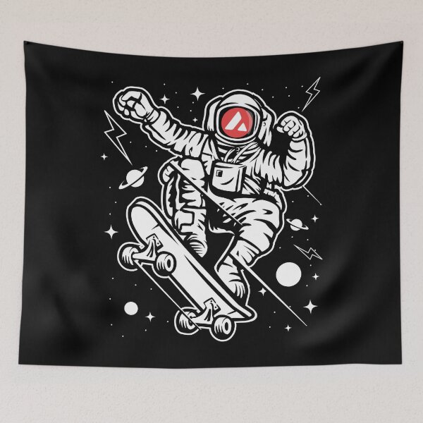 Item preview, Astronaut Skate Avalanche AVAX Coin To The Moon Crypto Token Cryptocurrency Blockchain Wallet designed and sold by AriellaGross.
