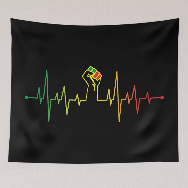 Item preview, Derechos civiles Black Power Fist Heartbeat designed and sold by goodspy.