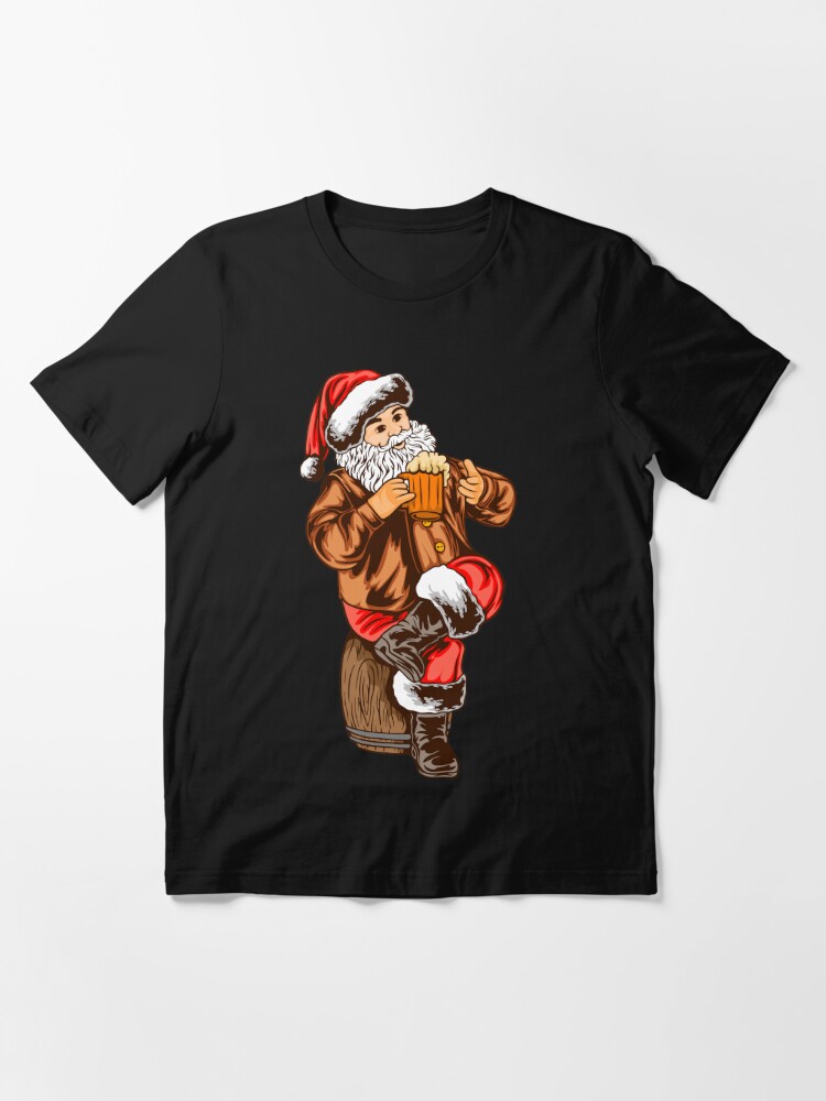 Disover Cool Santa Claus Drinking Beer Christmas Essential T-Shirt