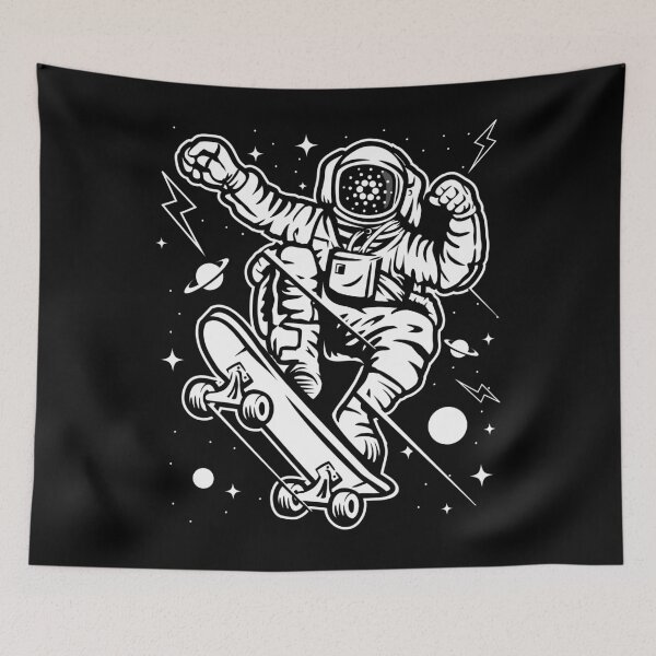 Item preview, Astronaut Skate Cardano ADA Coin To The Moon Crypto Token Cryptocurrency Blockchain Wallet designed and sold by AriellaGross.