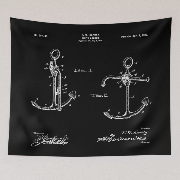 Item preview,  Ships Anchor Patent 1902 designed and sold by LadyMay Vintage.