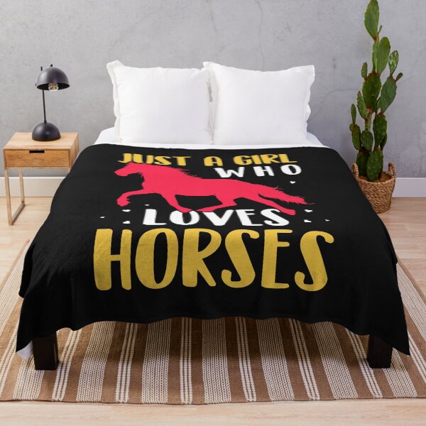 Item preview, Just A Girl Who Loves Horses - Red and Yellow designed and sold by FastTrackPhotog.