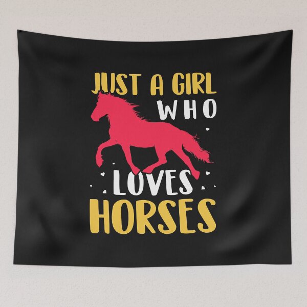 Item preview, Just A Girl Who Loves Horses - Red and Yellow designed and sold by FastTrackPhotog.