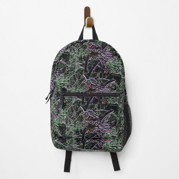 Item preview, Fairy Girl Green Violet Purple Pink Red and Black Abstract designed and sold by JariHawk.