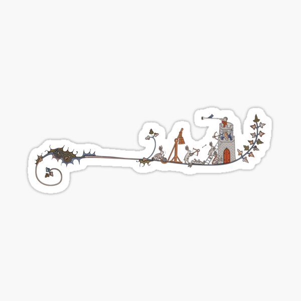 Vista previa del artículo con la obra «Killer Bunnies: Castle Siege. ca 1300», diseñado y vendido por ebrawne.
