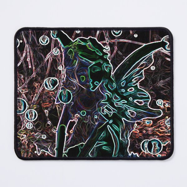 Item preview, Fairy Girl Soap Bubbles Turquoise Blue Pink White and Black Abstract designed and sold by JariHawk.