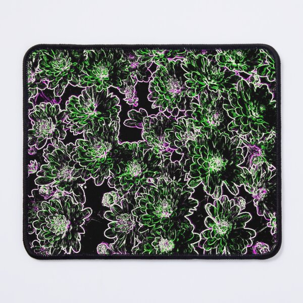 Item preview, Green Pink Purple White and Black Chrysanthemum Floral Abstract designed and sold by JariHawk.