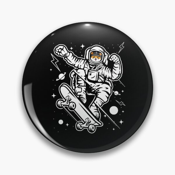 Item preview, Astronaut Skate Floki Inu Coin To The Moon Crypto Token Floki Army Cryptocurrency Blockchain Wallet designed and sold by AriellaGross.