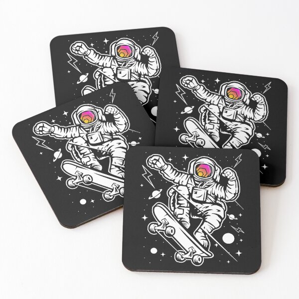 Item preview, Astronaut Skate HEX Coin To The Moon HEX Crypto Token Cryptocurrency Blockchain Wallet designed and sold by AriellaGross.