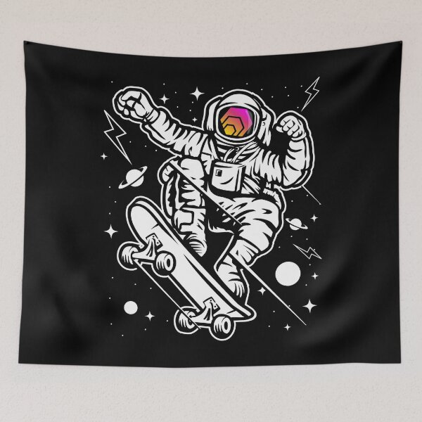 Item preview, Astronaut Skate HEX Coin To The Moon HEX Crypto Token Cryptocurrency Blockchain Wallet designed and sold by AriellaGross.