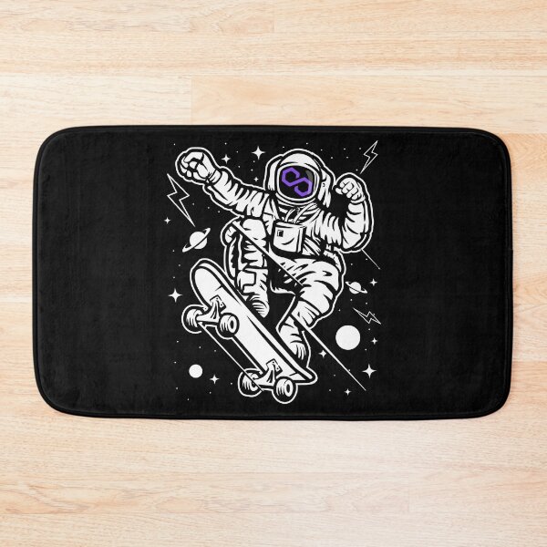 Item preview, Astronaut Skate Polygon Matic Coin To The Moon Crypto Token Cryptocurrency Blockchain Wallet designed and sold by AriellaGross.