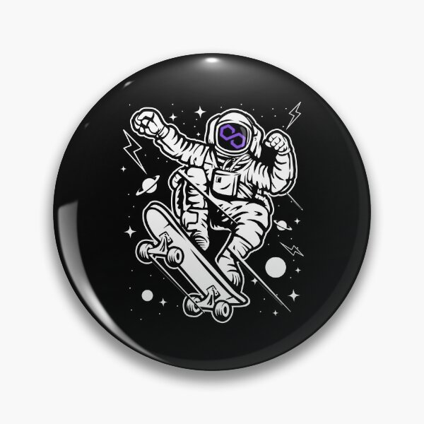 Item preview, Astronaut Skate Polygon Matic Coin To The Moon Crypto Token Cryptocurrency Blockchain Wallet designed and sold by AriellaGross.