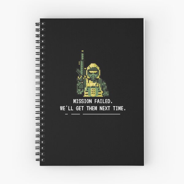 Item preview, Mission Failed Game Quote Pixel Art designed and sold by RareLoot19.