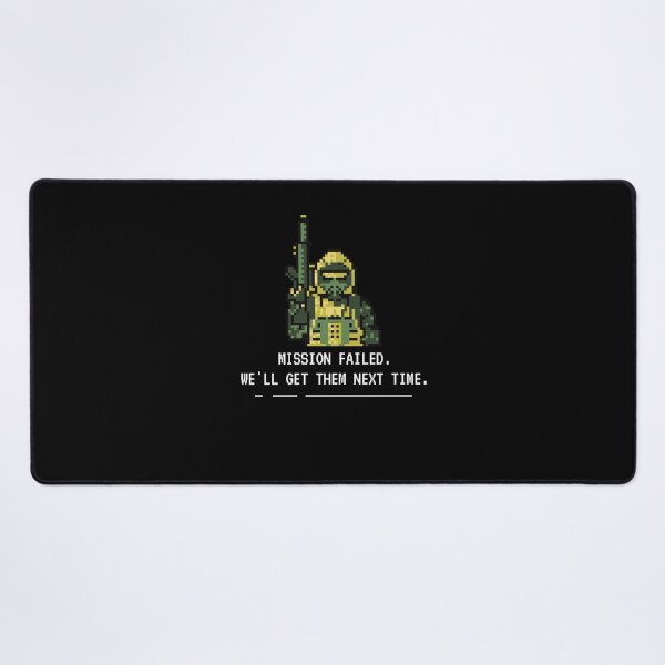 Item preview, Mission Failed Game Quote Pixel Art designed and sold by RareLoot19.