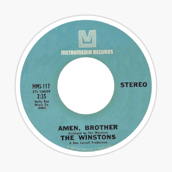 "The Winstons Amen Brother label" Sticker for Sale by WhimsyTreeLane ...